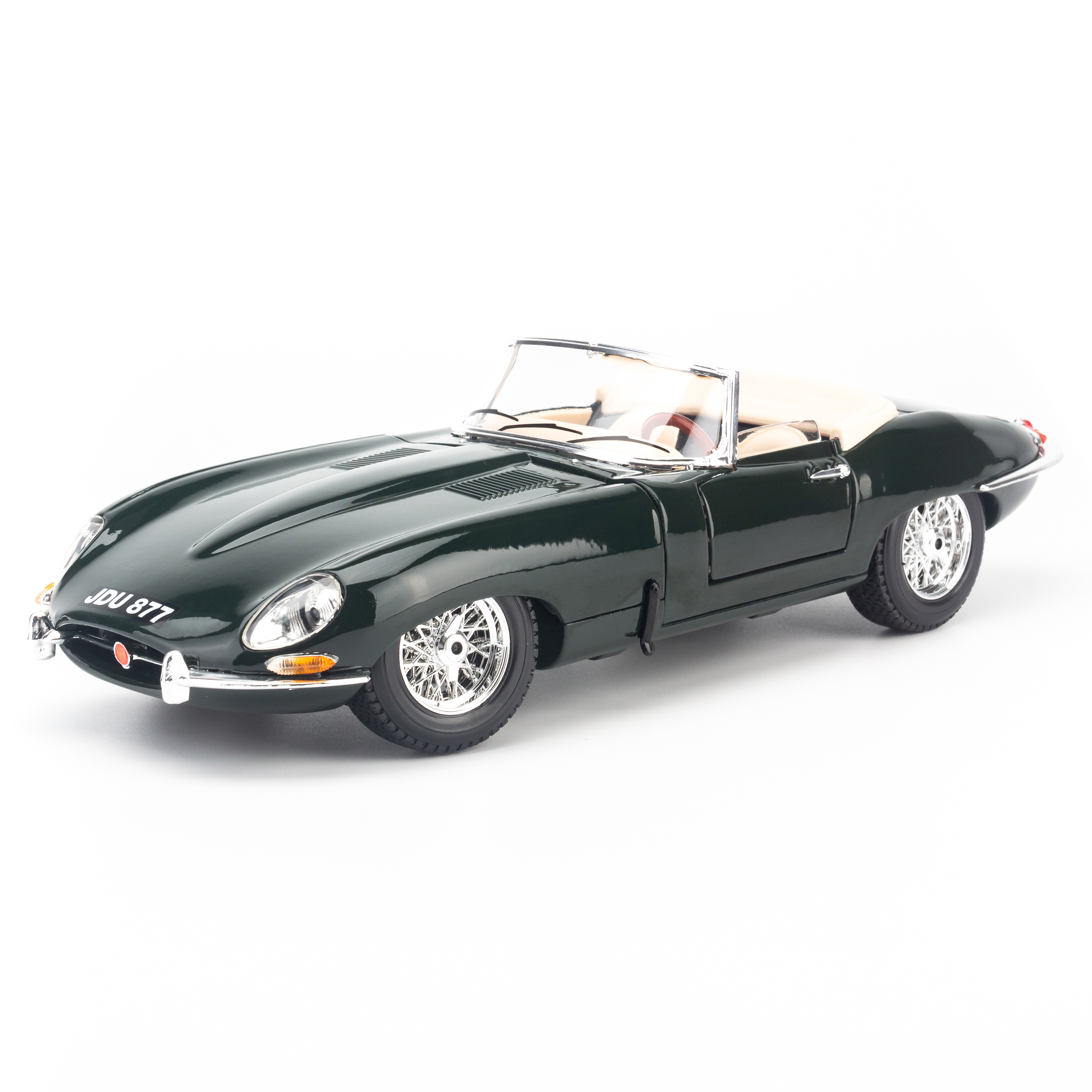 Mô Hình Xe  Jaguar E-Type Cabrio Green 1:18 Bburago - MH-12046