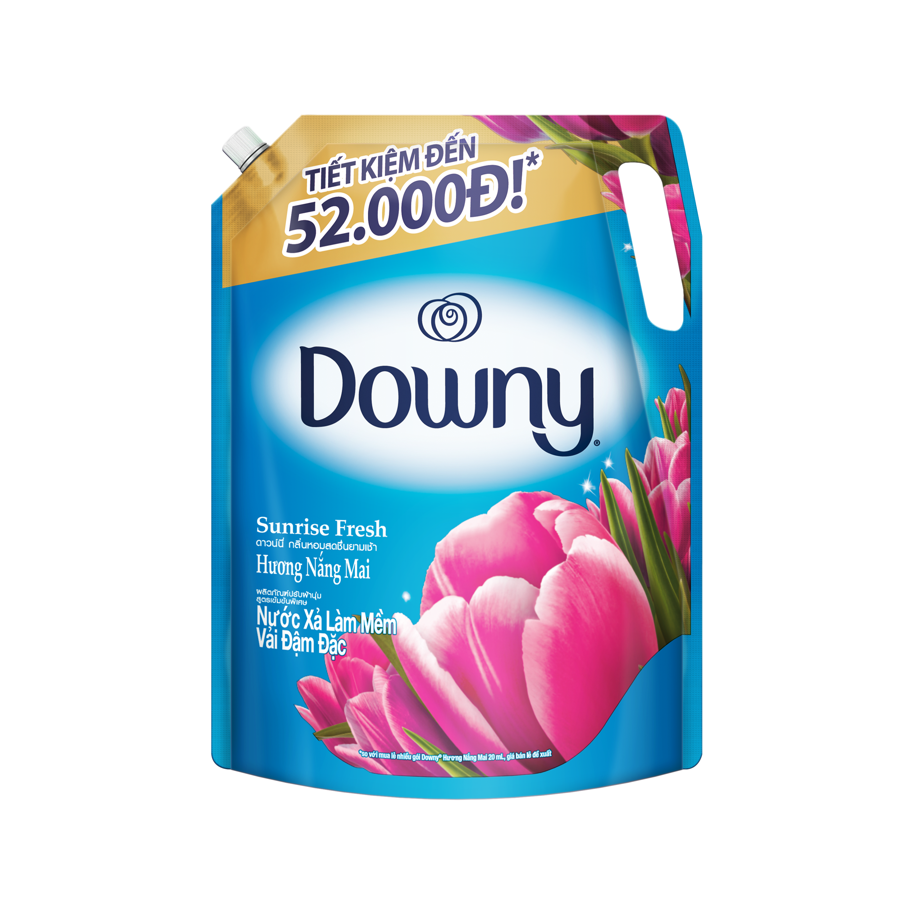 Nước Xả Vải Downy Nắng Mai Dạng Túi 2.4L