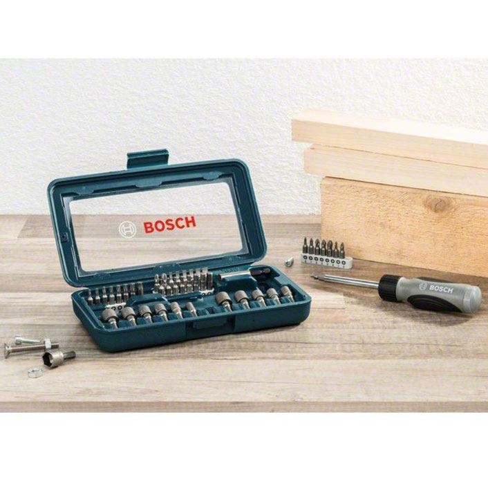 Bộ Bặn Vít Đa Năng Bosch 46 món - Giao màu ngẫu nhiên