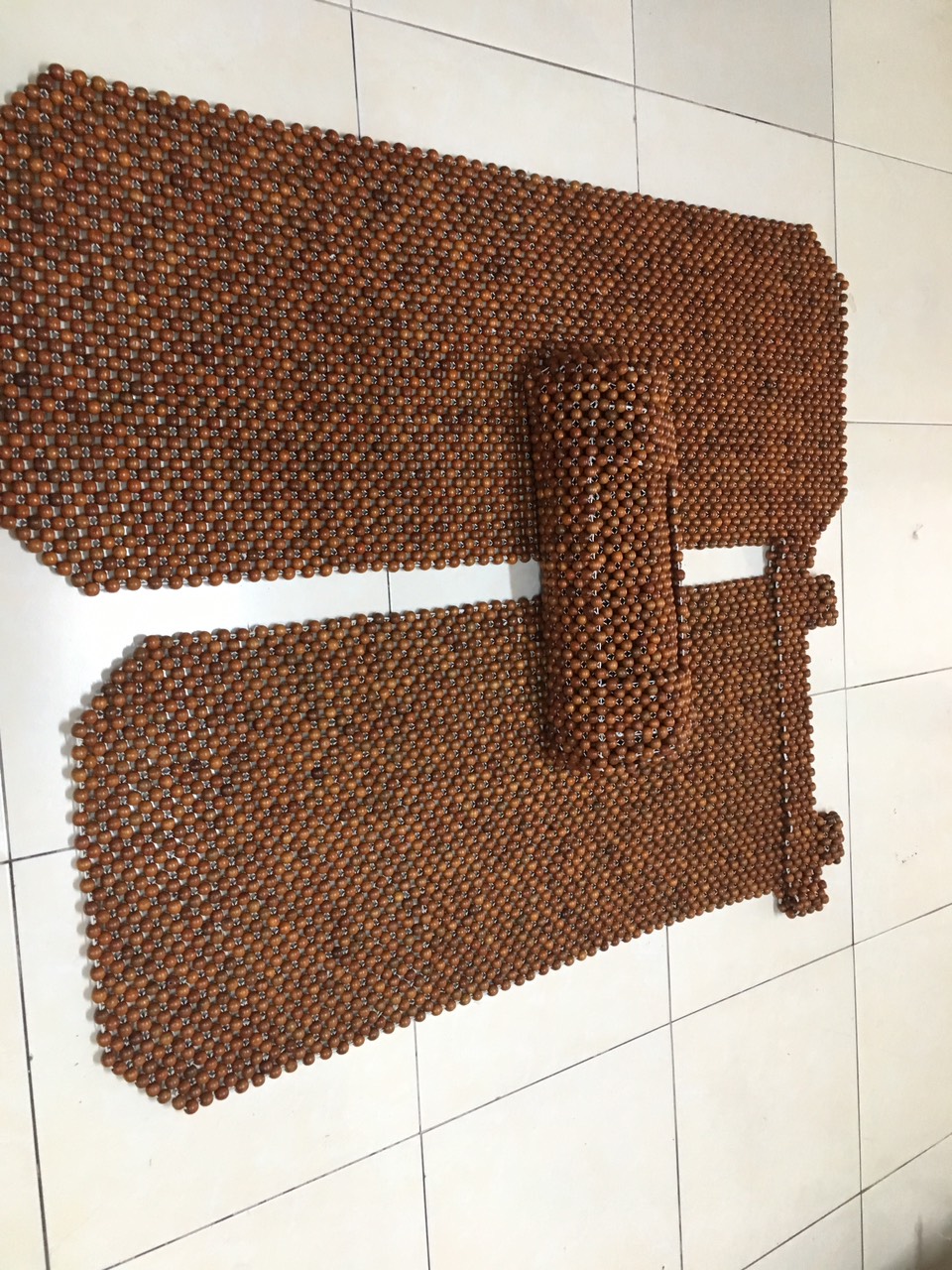 Combo 3 Đệm Khoác Ghế Ô Tô Hạt Gỗ Hương Mộc