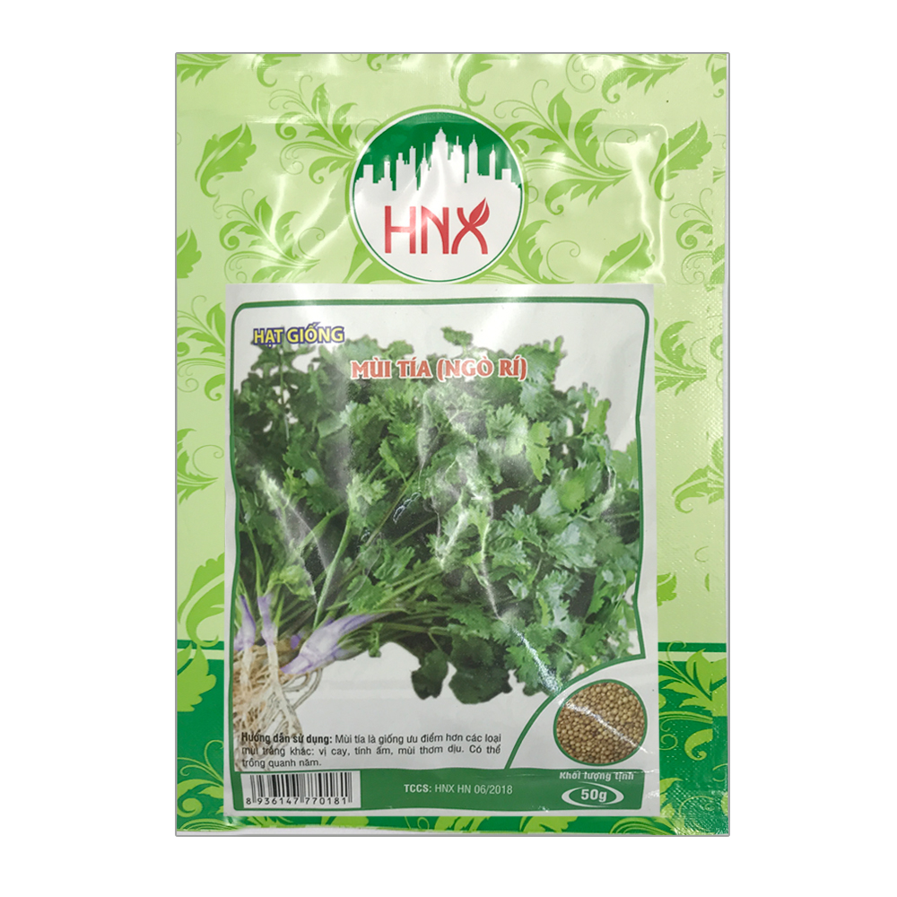 Hạt Giống Rau Mùi Tía (Cồn Tía) Ngò Ri Cao Sản Gói 50Gr - RCM01