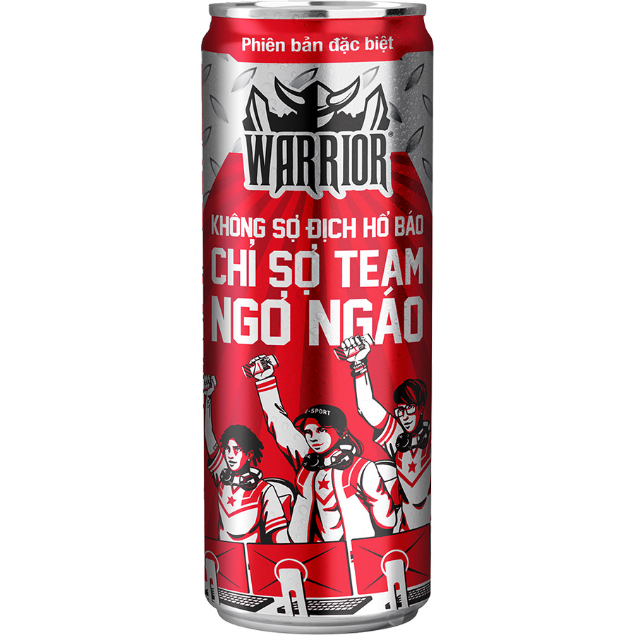 Nước tăng lực Warrior hương dâu 325ml 6 lon
