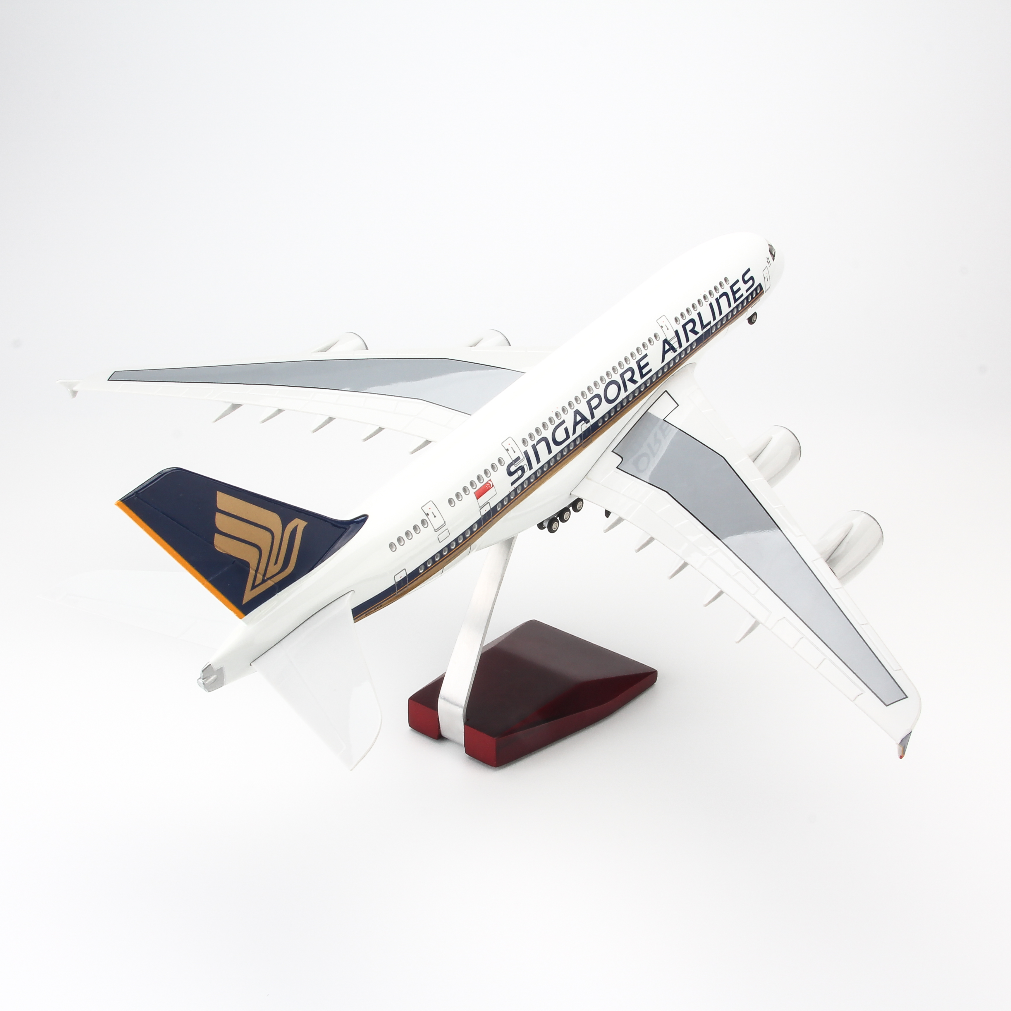 MÔ HÌNH MÁY BAY AIRBUS A380 SINGAPORE AIRLINES 47CM (LED)