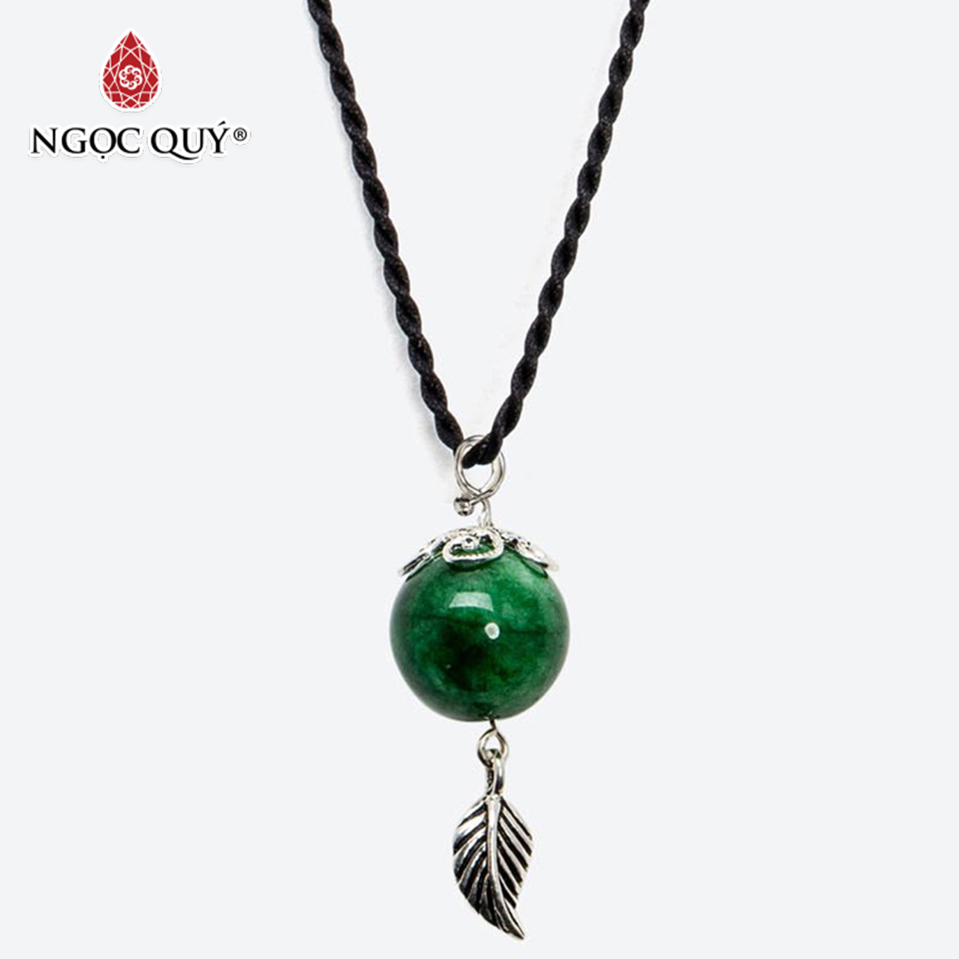 Dây chuyền đá thiên nhiên charm lá - Ngọc Quý Gemstones