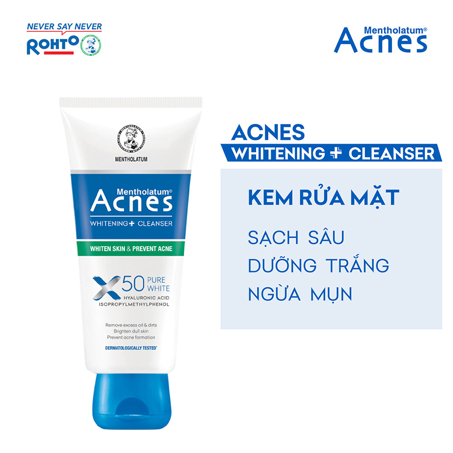 Sữa Rửa Mặt Dưỡng Trắng Và Ngăn Ngừa Mụn Acnes Whitening+ Cleanser (100g)