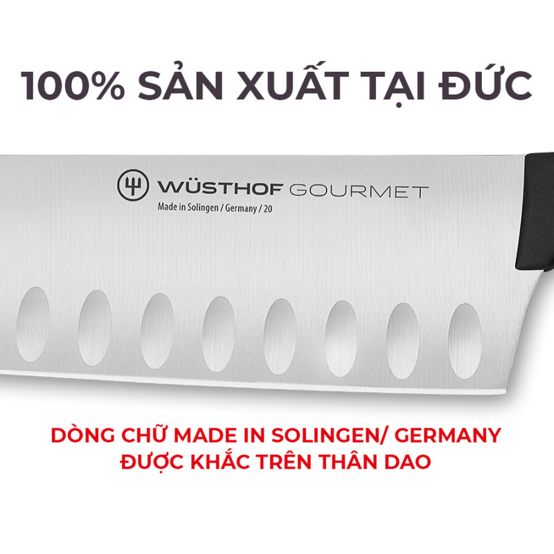 Bộ Dao Bếp Bản Rộng và Dao Santoku Kiểu Á Cao Cấp Wusthof Gourmet 9261