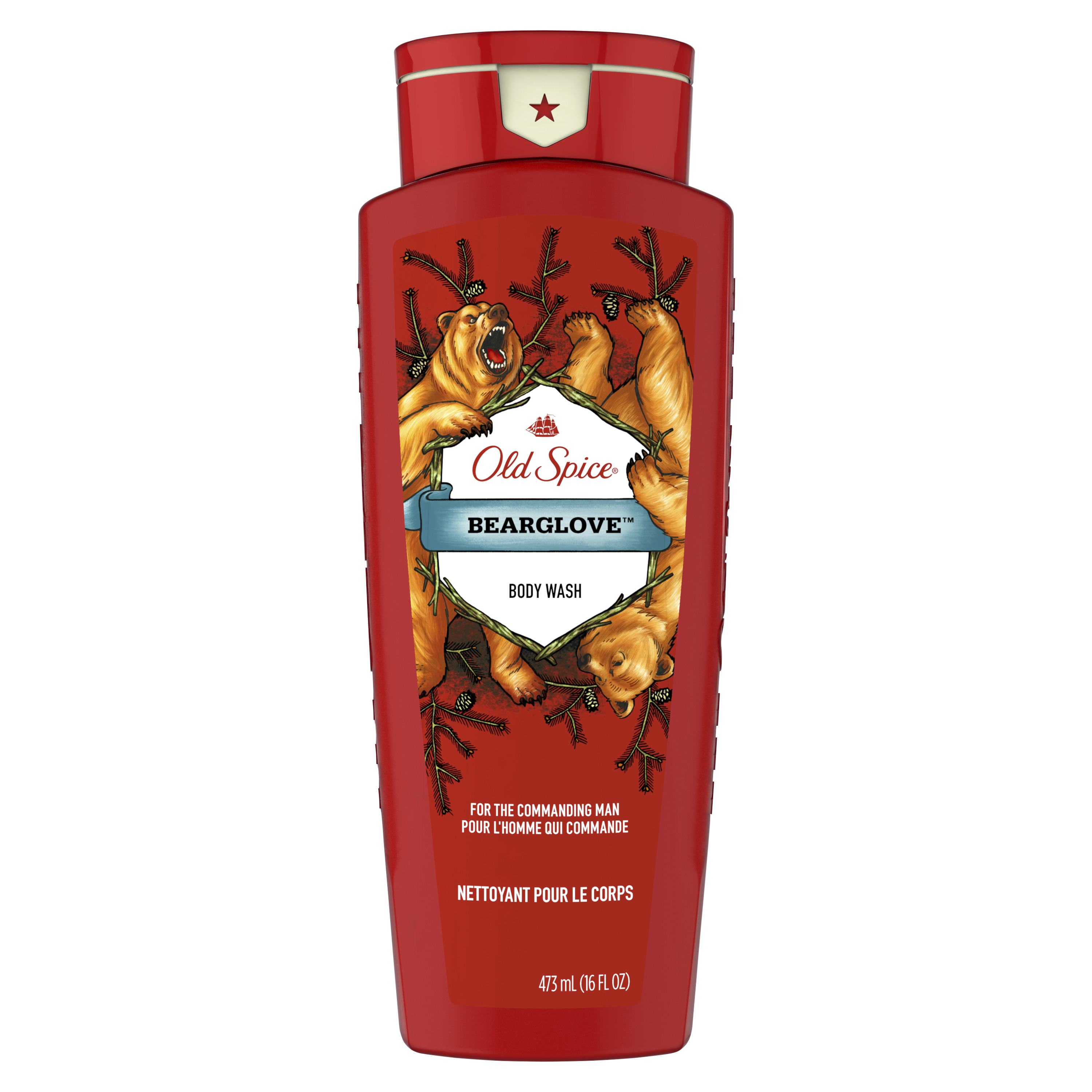 Bộ sữa tắm Old Spice Bearglove 473ml + Sáp lăn khử mùi Old Spice Pure Sport 85g [Tặng kèm Dao cạo Gillette Vector]