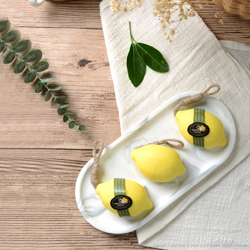 Xà Bông Thiên Nhiên Handmade eccomorning Hình Quả Chanh - Lemon Soap