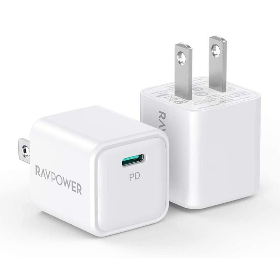 Adapter Củ Sạc Siêu Nhỏ RAVPower RP-PC150 USB Type C PD 20W Sạc Nhanh iPhone, iPad, Android - Hàng Chính Hãng