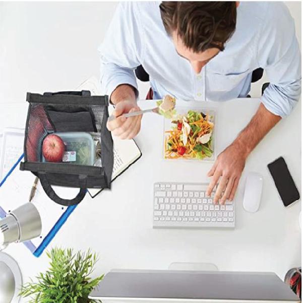 Túi Đựng Hộp Cơm Giữ Nhiệt (Lunch Bag, Lunch Box) Văn Phòng Vải Bố Tote Canvas Loại To Dành Cho Nam Nữ Đi Làm Đựng Thức Ăn Trưa Tặng Kèm Túi Đựng Muỗng Nĩa Cực Xinh Chất Lượng Giá Rẻ