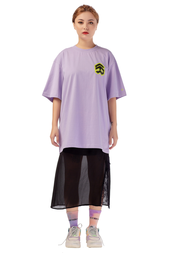 Áo Thun 5THEWAY Tay Ngắn Tím aka 5THEWAY /stroke/ BIG LOGO NEW TEE in PASTEL LILAC