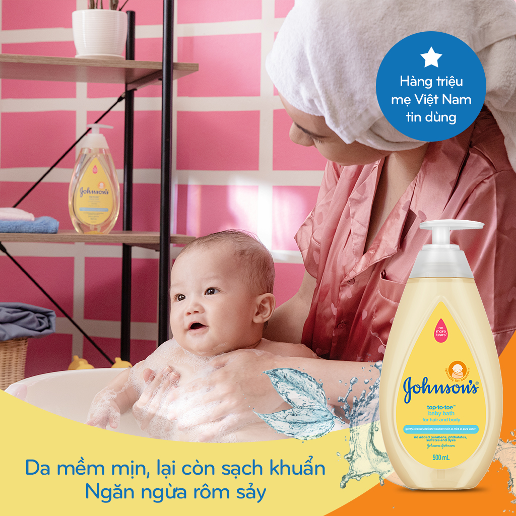 Sữa tắm gội toàn thân Johnson's Baby (500ml)