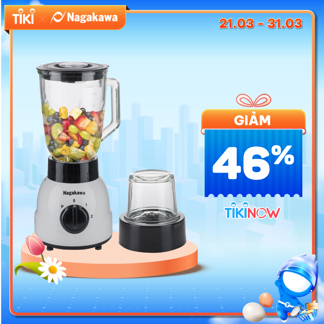 Máy Xay Sinh Tố Nagakawa NAG0810 (350W - 1.5 Lít) - Hàng Chính Hãng