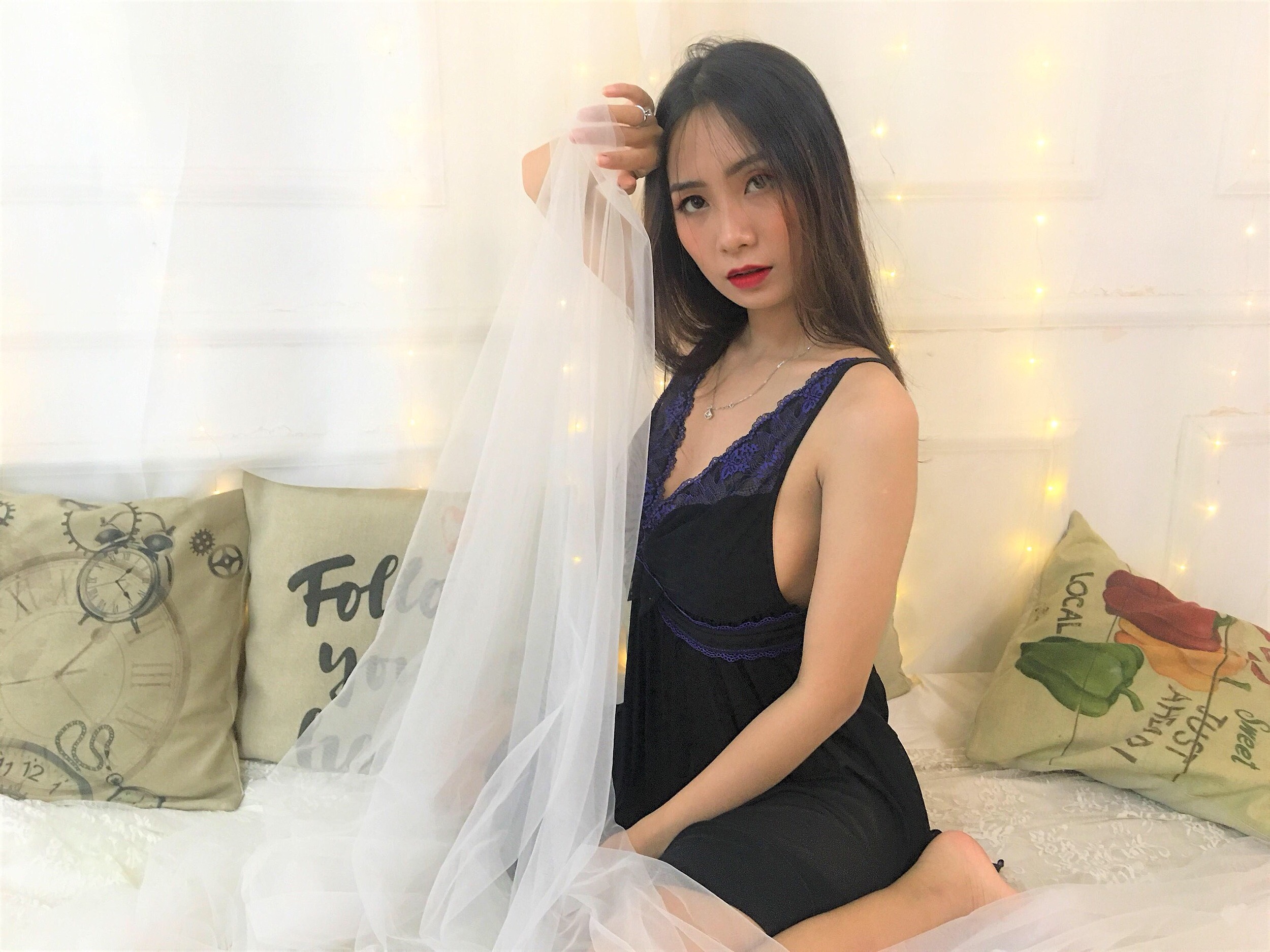 Đầm ngủ BARE S4030261-BL màu đen