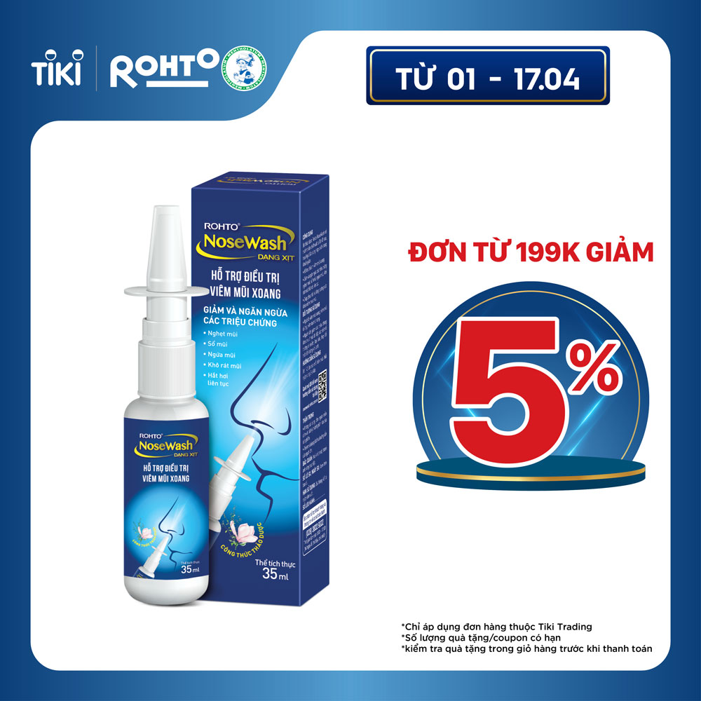 Xịt mũi viêm xoang thảo dược Rohto Nosewash 35ml