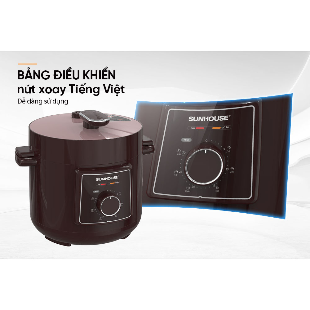 Nồi áp suất điện đa năng Sunhouse SHD1540 4 Lít - Hàng chính hãng