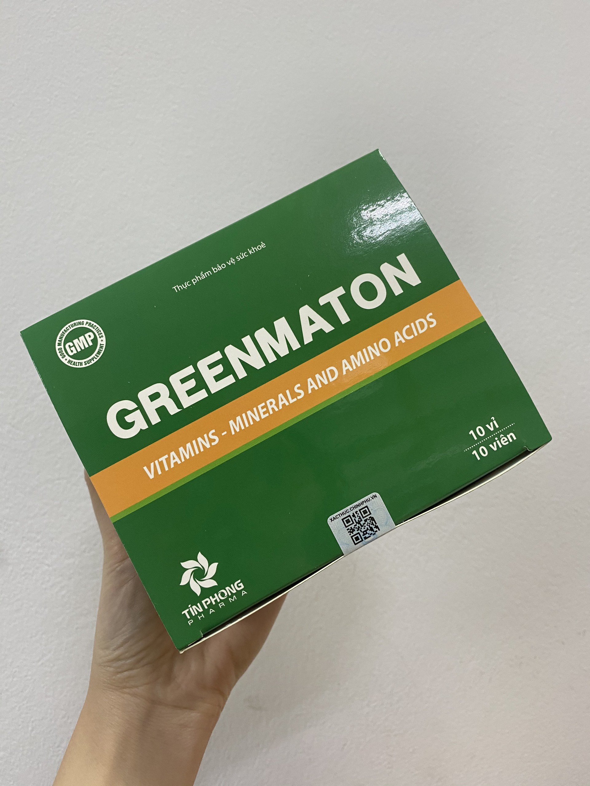 Greenmaton - Bổ sung các vitamin, khoáng chất và acid amin thiết yếu cho cơ thể giúp ăn ngon, ngủ tốt - Hộp 100 viên