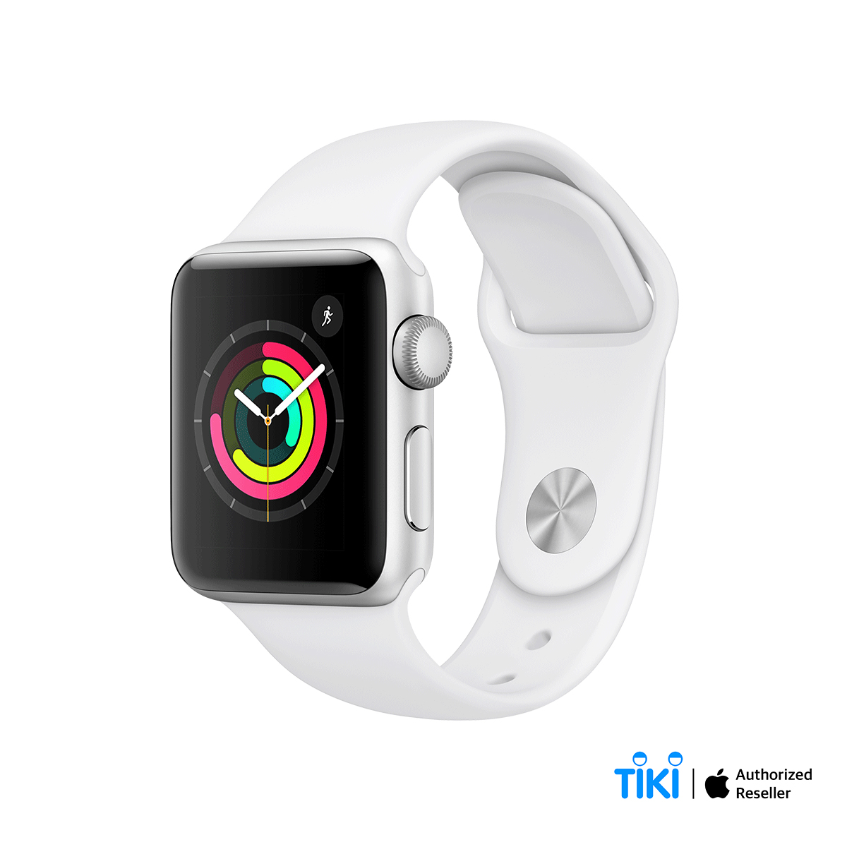 Apple Watch Series 3 GPS Sport Band (Viền Nhôm, Dây Cao Su) - Silver