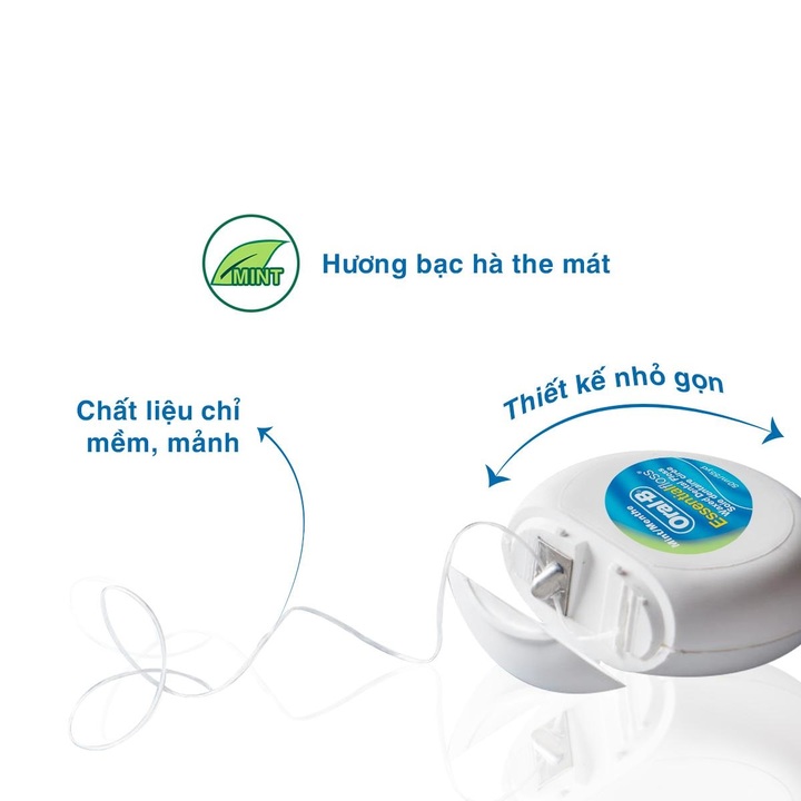 Combo Chăm Sóc Răng Miệng Toàn Diện (Vỉ 3 Bàn Chải Đánh Răng Oral-B 3D White Trắng Sáng (Mua 2 Tặng 1) + Chỉ Nha Khoa Oral-B Essential Mint (Hộp 50m)