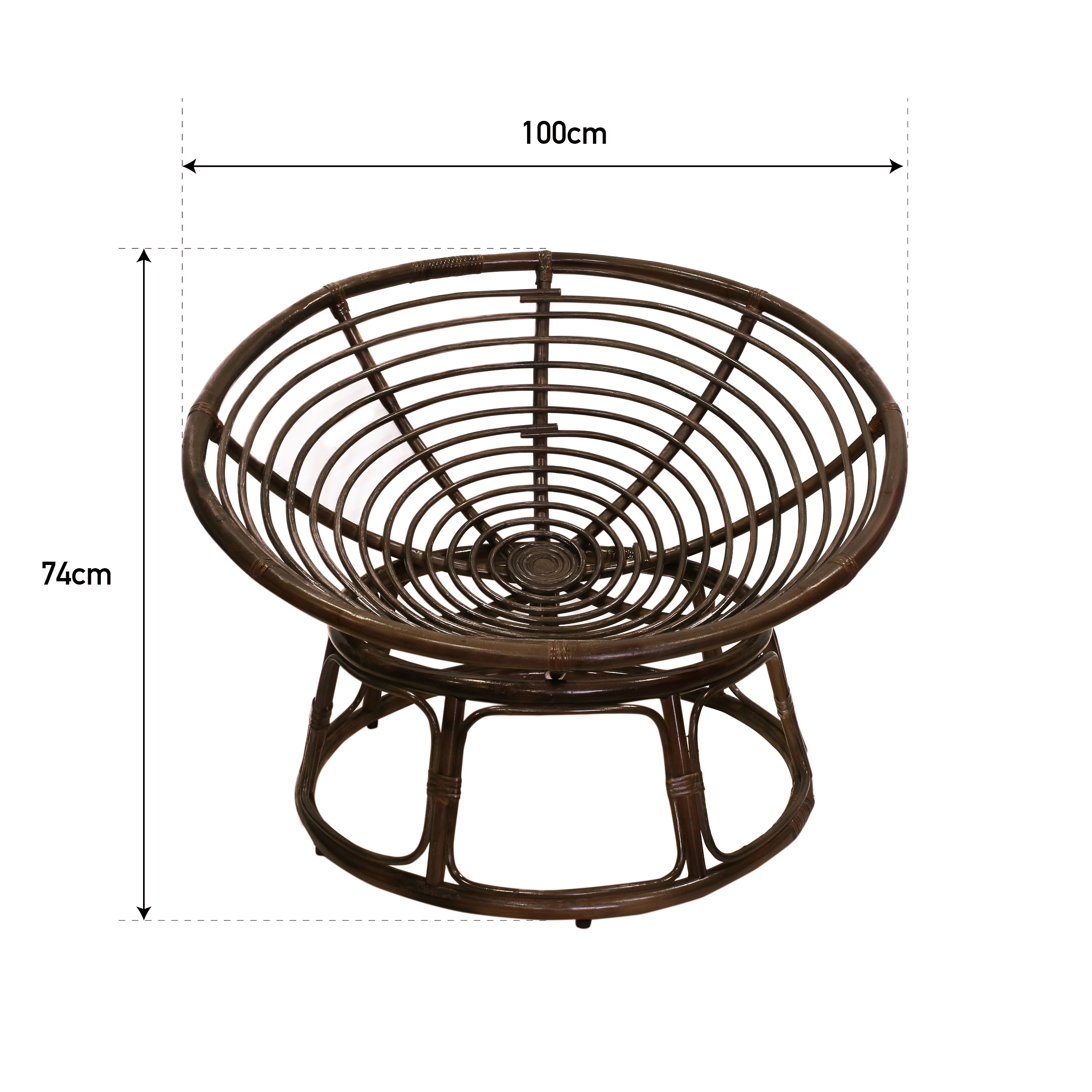 Đệm ngồi ghế papasan - Vải Nhung Vàng lông bò - 1m