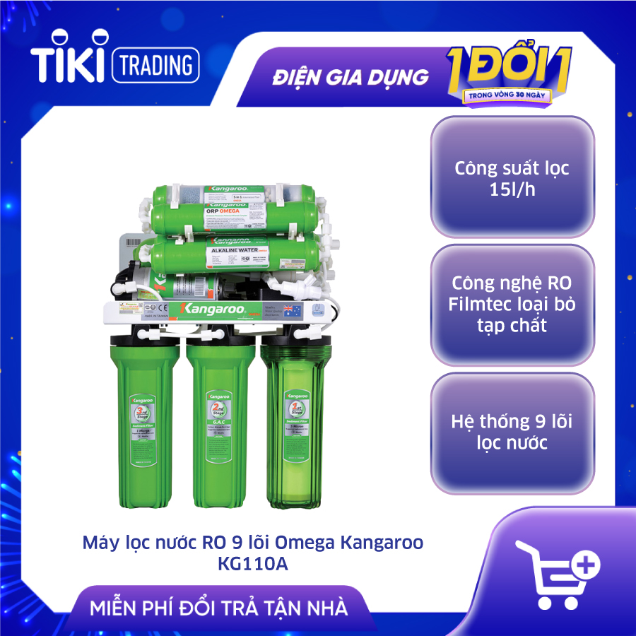 Máy Lọc Nước 9 Lõi Không Vỏ Tủ Kangaroo KG110A - Hàng Chính Hãng