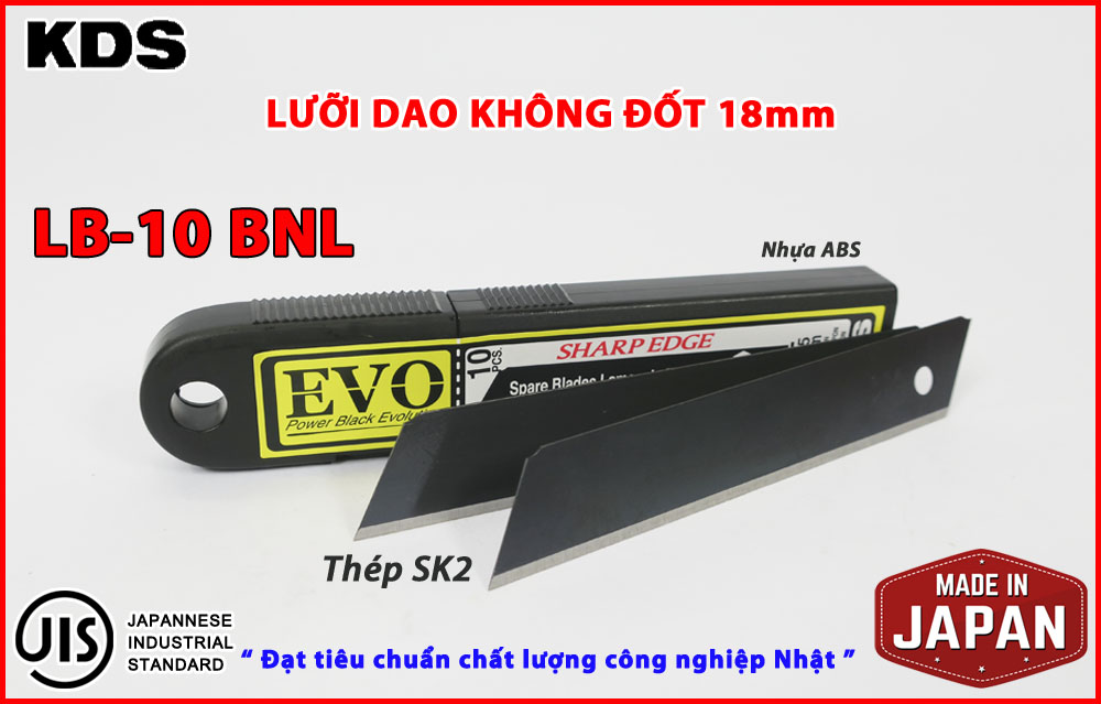 Lưỡi dao không đốt 18mm KDS LB-10BNL