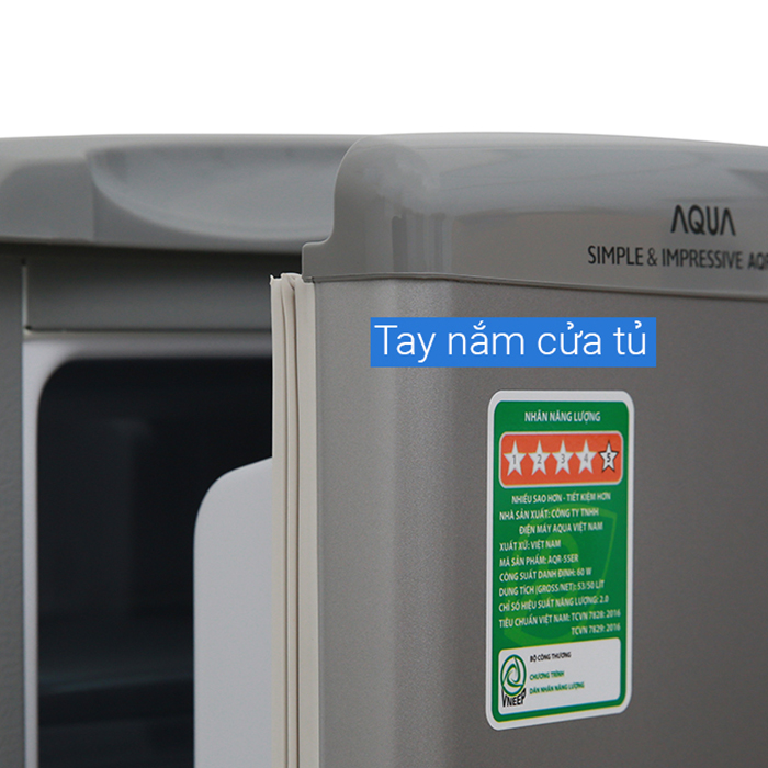 Tủ lạnh Aqua 50 lít AQR-55ER (SS)