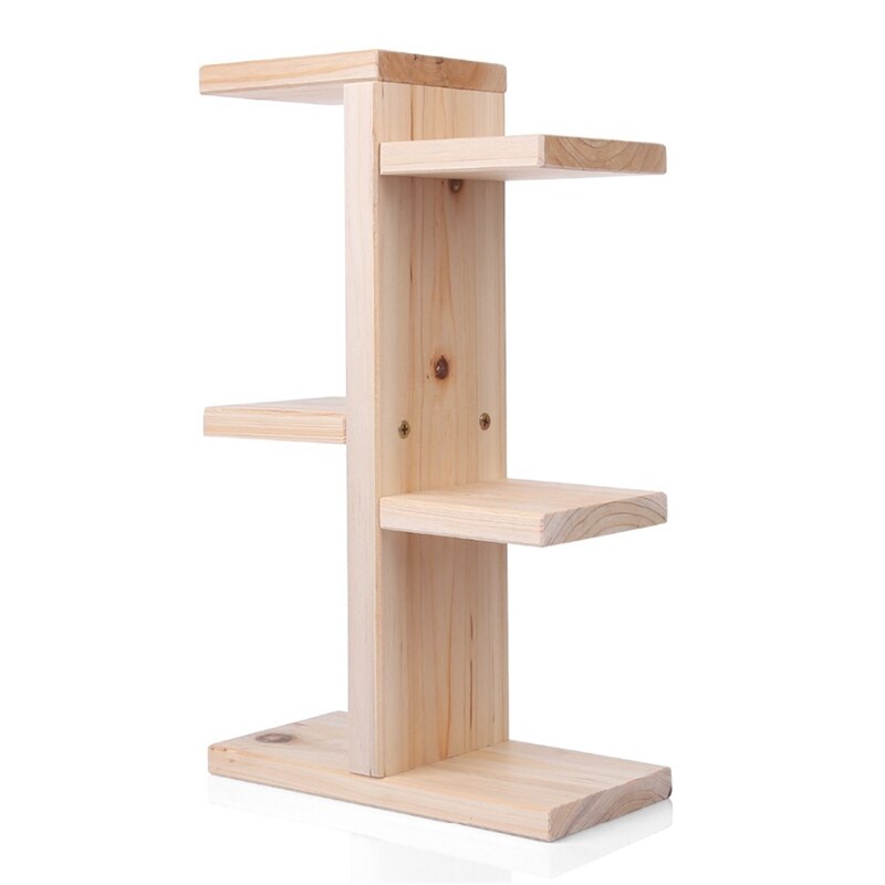 Kệ gỗ thông tự nhiên để bàn đựng chậu hoa, cây cảnh mini đồ lưu niệm sang trọng