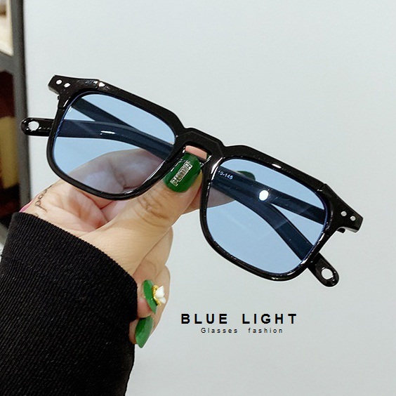 Kính Râm, Kính Mát Nam Nữ Mắt Xanh Dương Dáng Vuông Góc Cạnh Hàn Quốc - BLUE LIGHT SHOP