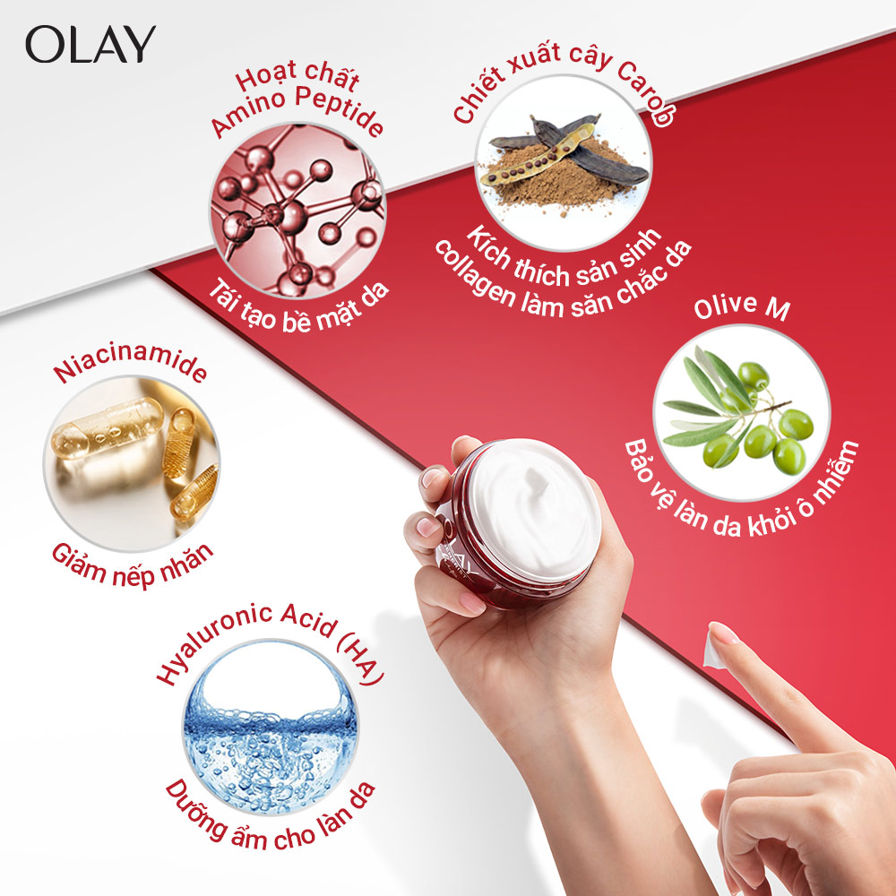 Combo Kem Dưỡng Da OLAY Regenerist Tái Tạo Và Phục Hồi Da Lão Hóa