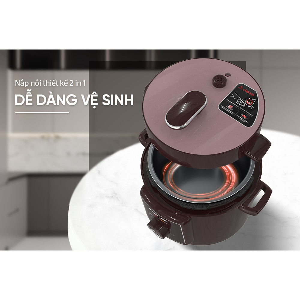Nồi áp suất điện đa năng Sunhouse SHD1540 4 Lít - Hàng chính hãng