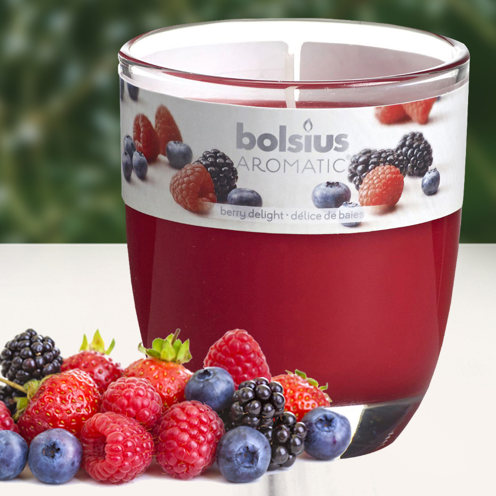 Ly nến thơm tinh dầu Bolsius Berry Delight 105g QT024331 - hương quả ngọt