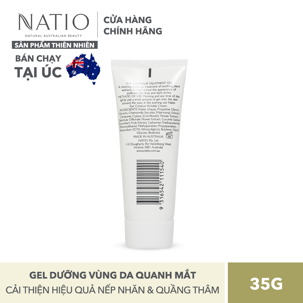 Gel Dưỡng Vùng Da Quanh Mắt Natio Aromatherapy Eye Contour Treatment Gel 35g