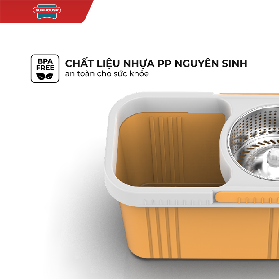 Bộ Lau Nhà Xoay 360 Độ Sunhouse Ks-Cl350PO