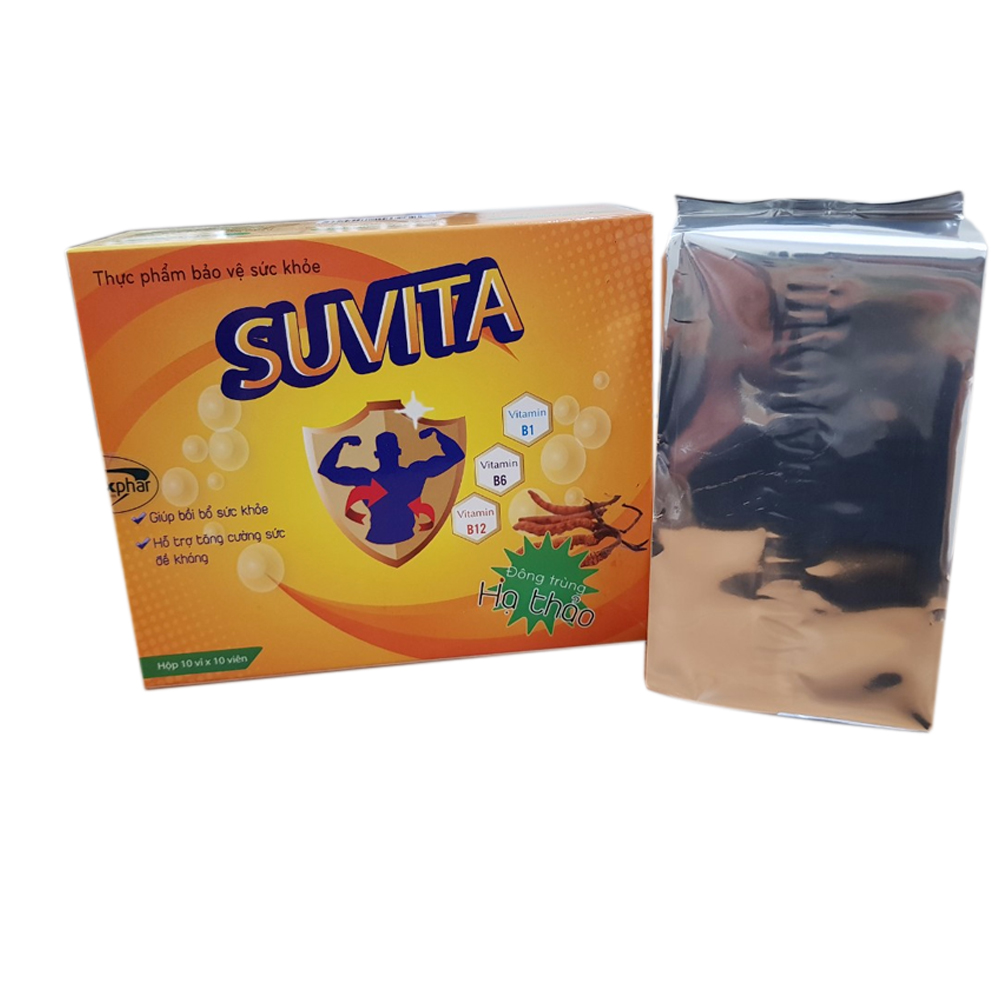 iên Đạm Bổ SUVITA Bổ Sung Vitamin Tăng Cường Sức Khỏe, Giúp Cơ Thể Dẻo Dai Hộp 100 Viên