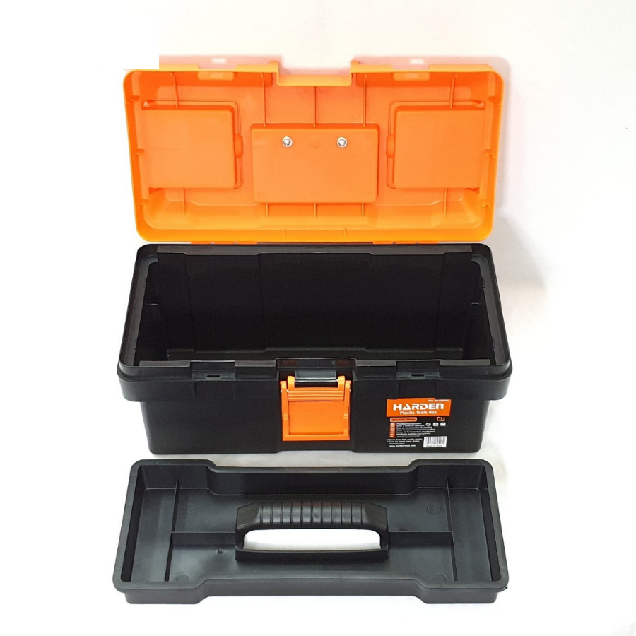 Hộp Đựng Dụng Cụ, Đồ Nghề HARDEN 520301 Cỡ Lớn Nhựa ABS - Thân Hộp Nhựa Siêu Nhẹ, Siêu Chịu Lực, Siêu Dày - Khóa Nhựa, Bảo Vệ Tốt - 36x18x19cm - Hàng Chính Hãng
