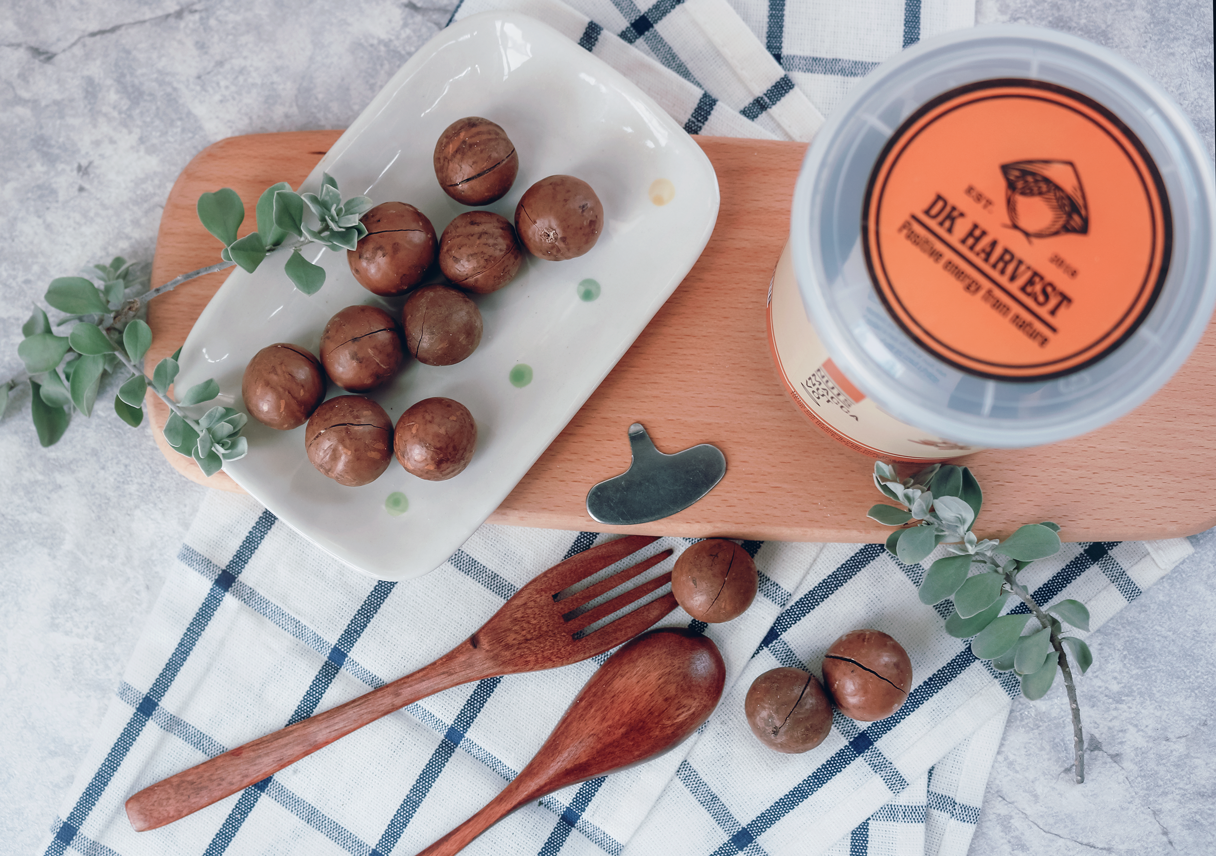 Hạt Macca nướng nứt vỏ DK HARVEST nhập khẩu Australia