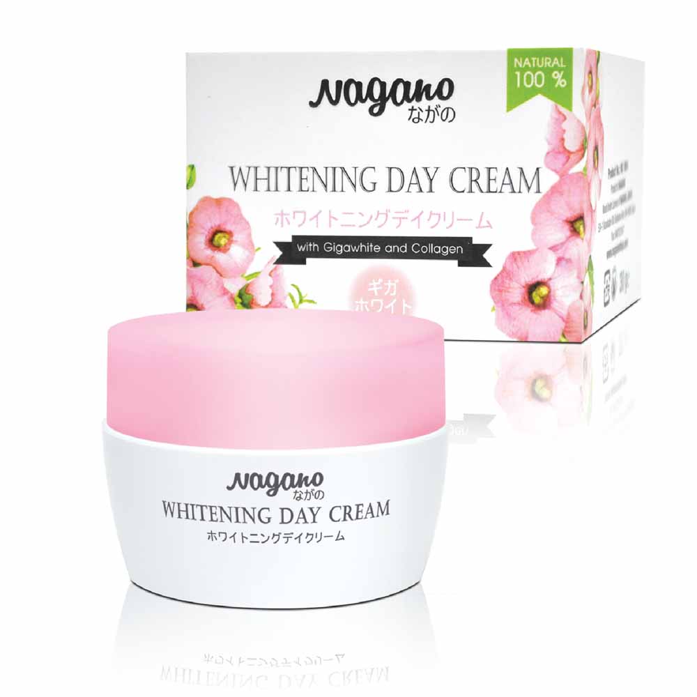 Combo Kem Dưỡng Trắng Da Ban Ngày Và Kem Trẻ Hóa Da Vùng Mắt Nagano Japan - Whitening Day Cream & Creamy Eye Treatment - Bộ đôi ngăn ngừa mụn đầu đen, tàn nhang, giảm quầng thâm và nếp nhăn quanh mắt
