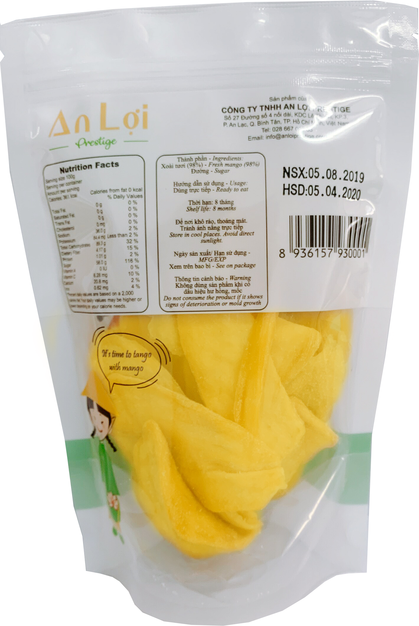 XOÀI SẤY DẺO AN LỢI 200G (SOFT DRIED MANGO)