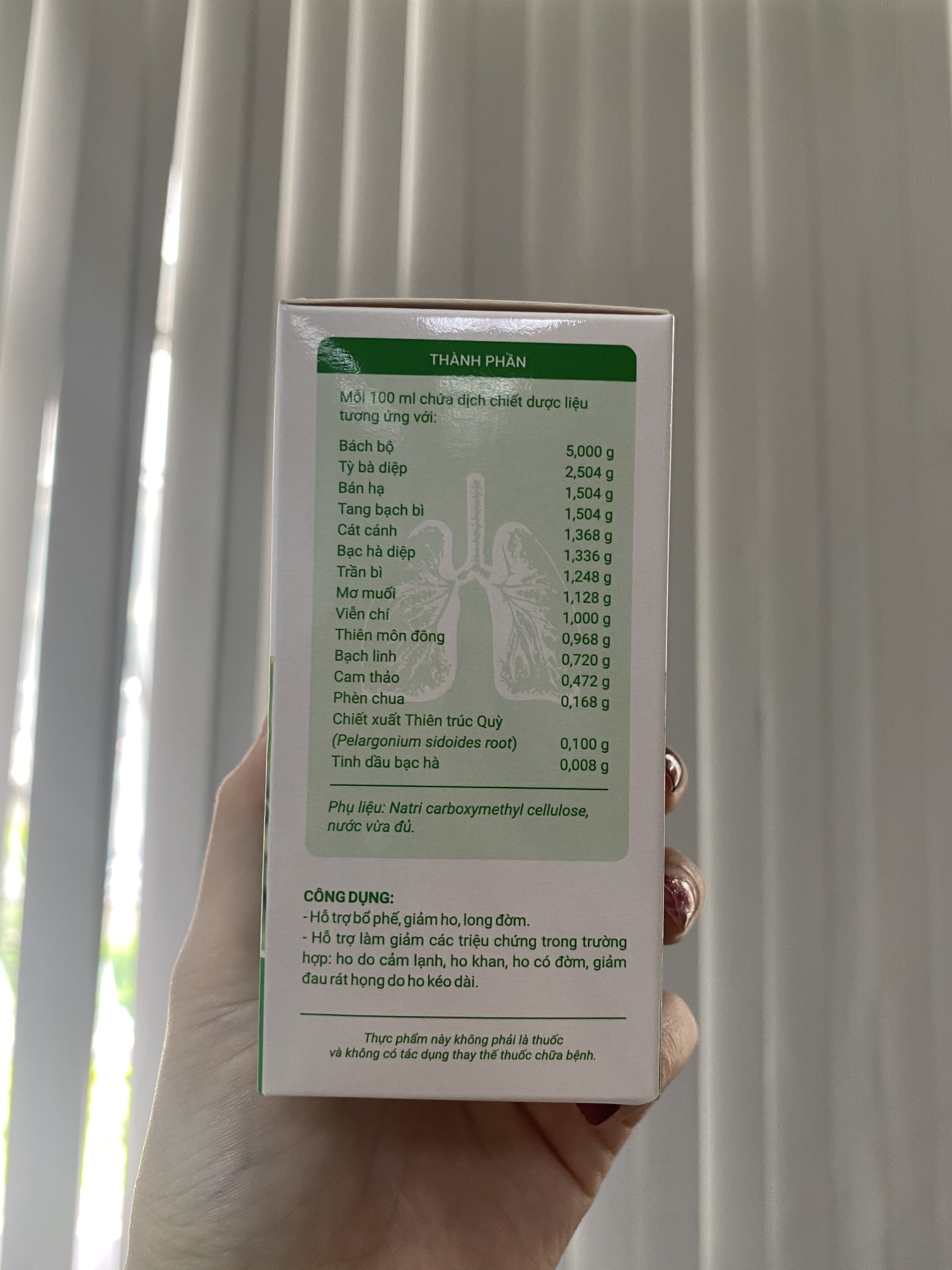 Siro ho Tinfolaps - Chiết xuất Thiên trúc Quỳ - Hỗ trợ bổ phế, giảm ho, long đờm, giảm đau rát họng - Lọ 100 ml