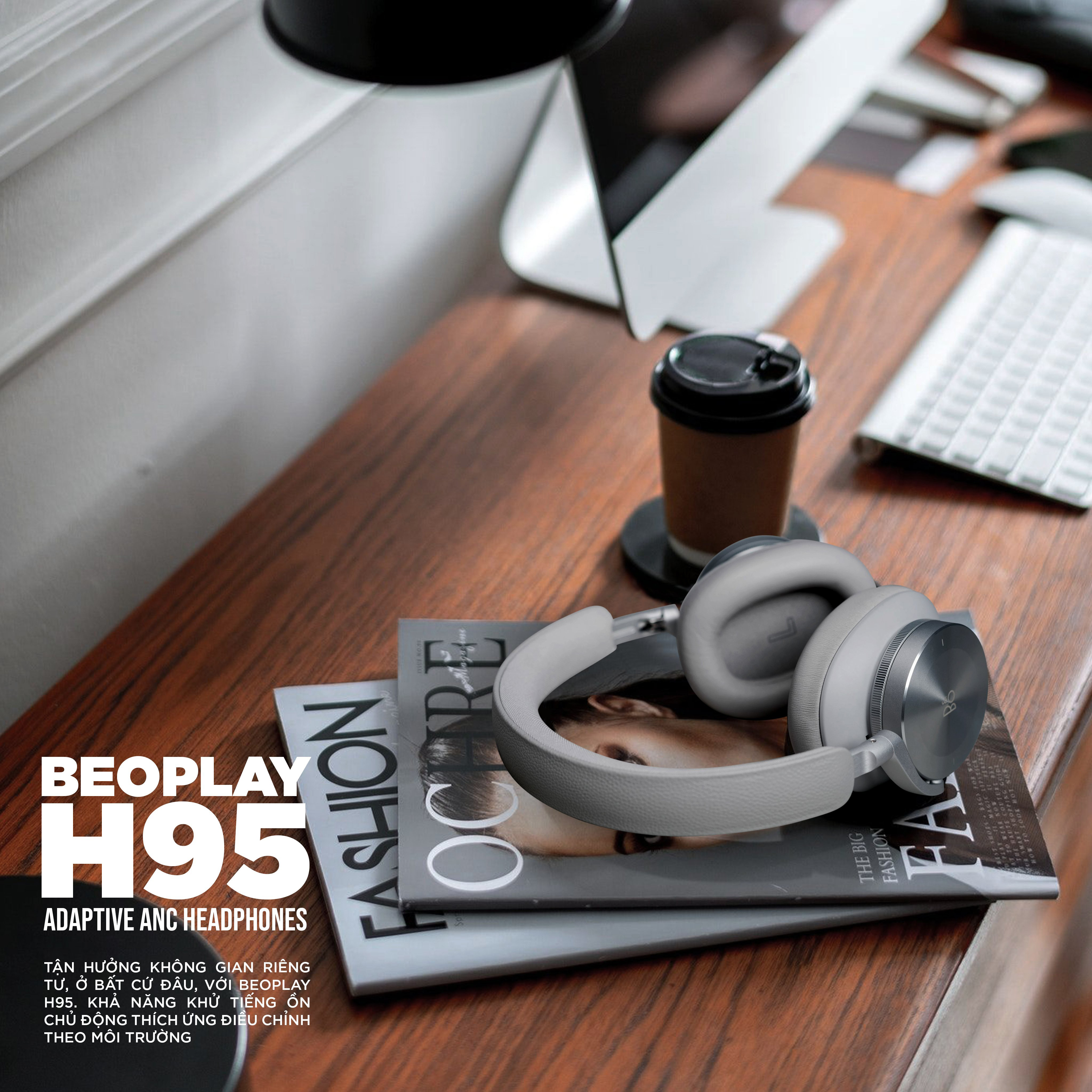 Tai nghe Bluetooth Beoplay H95 Grey Mist - Hàng nhập khẩu