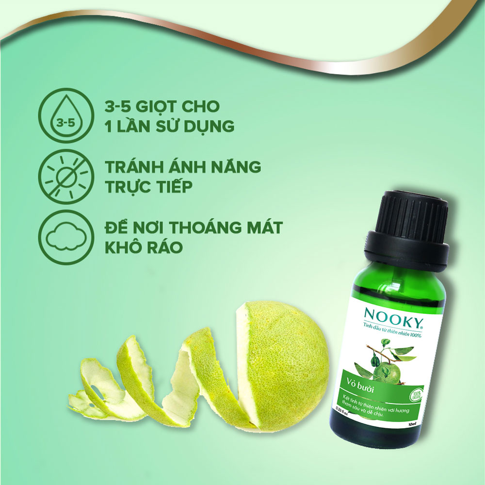 [10ml] Tinh dầu vỏ bưởi NOOKY 100% Thiên Nhiên - TORO FARM