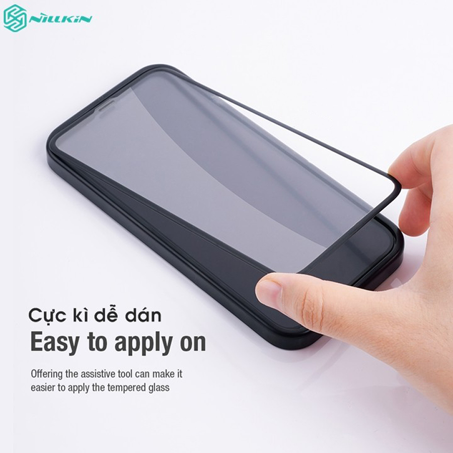 Kính Cường Lực Nillkin PC viền nổi chống trầy và chống va đập cạnh cho Iphone 12/12 Pro (6.1) - 12 Pro Max (6.7) - Hàng Chính Hãng