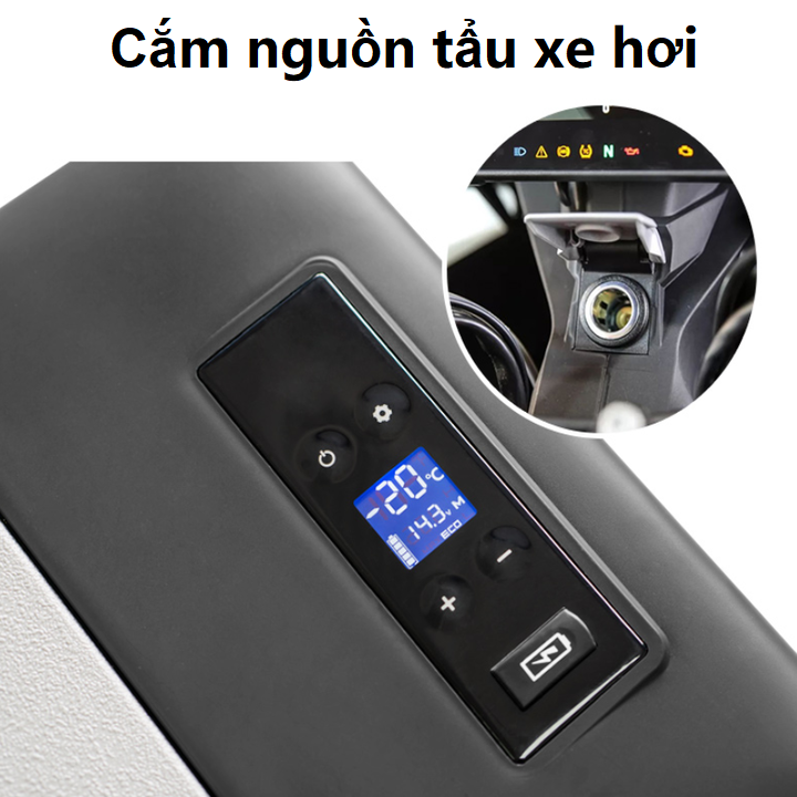 Tủ lạnh mini dùng trong nhà và trên ô tô nhãn hiệu Alpicool C15 công suất 45W làm lạnh nhanh - Hàng Nhập Khẩu