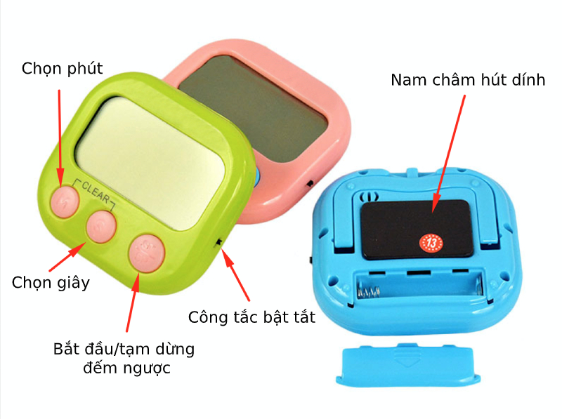 Đồng hồ bấm giờ đếm ngược điện tử mini M1