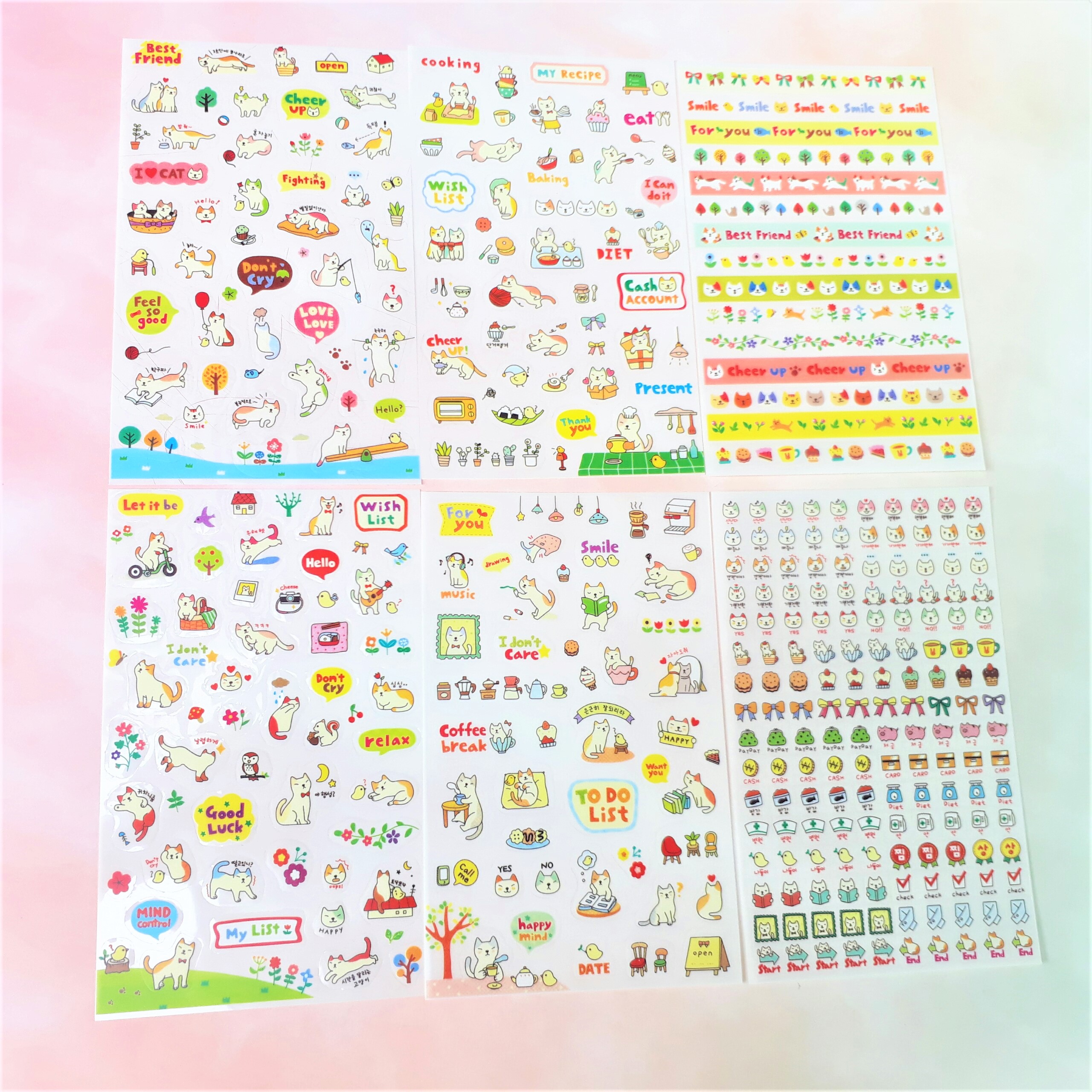 Combo 2 Bộ 6 Tấm Sticker Dán Trang Trí Thú Cưng A-1505 - My List