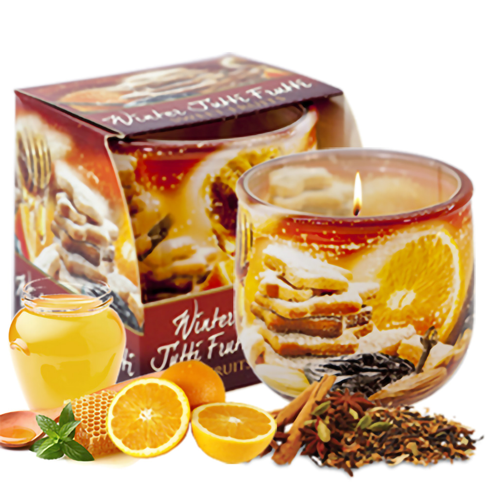 Ly nến thơm tinh dầu Bartek Winter Jutti Frutti 100g QT024471- nho, quế, lựu (giao mẫu ngẫu nhiên)