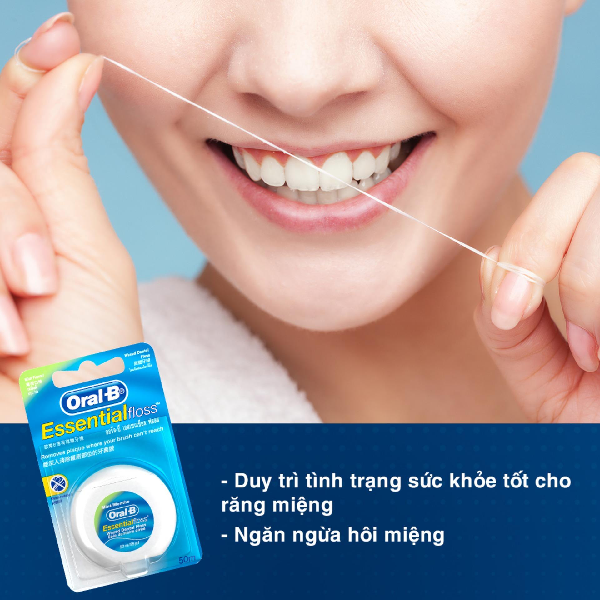 Combo 2 Chỉ Nha Khoa ORAL-B Essential Mint (Hộp 50m)