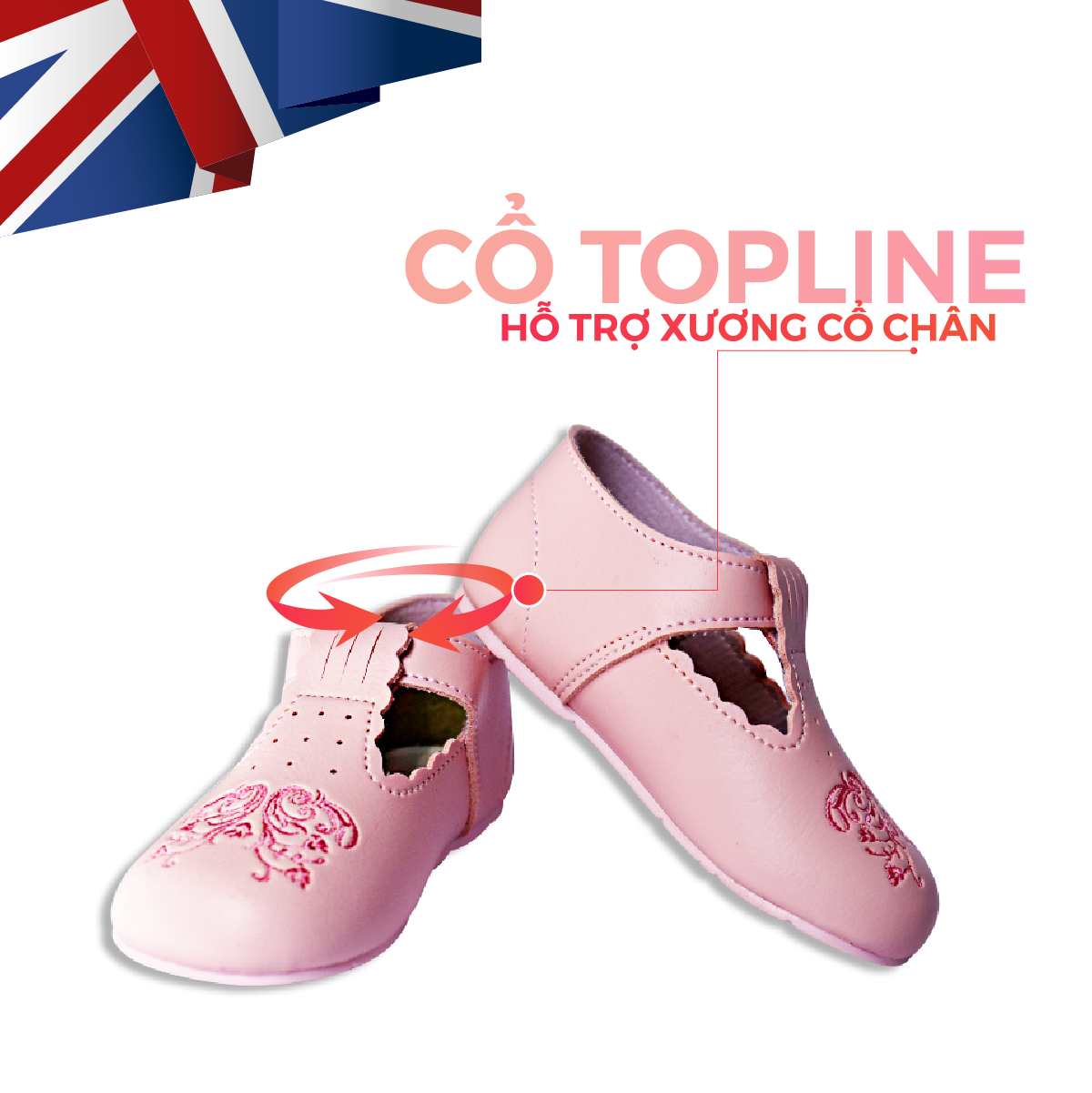 Giày tập đi cho bé Crown Space Royale Baby Fashion Shoes 051_1106