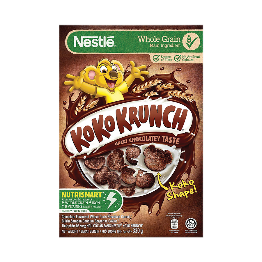 Combo 2 hộp ngũ cốc ăn sáng Koko Krunch (Hộp 330g) - Tặng 1 hộp đựng đa năng hình gấu